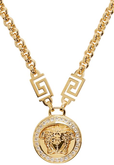 gold plated versace chain|14k gold versace pendant.